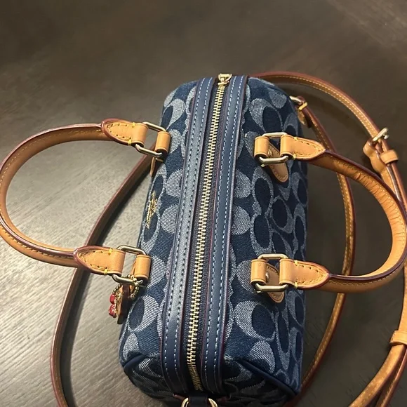 Mini Rowan Crossbody Bag In Signature Denim - Picture 12 of 16